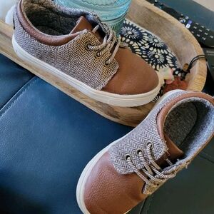 Stylish Brown and Gray Kids Shoes